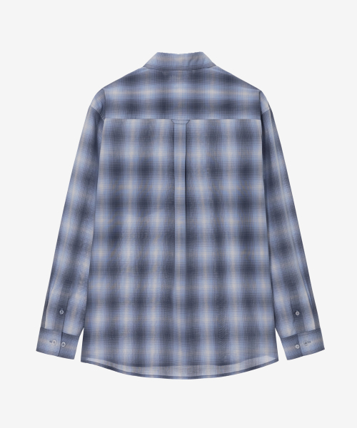 MINDBRIDGE（マインドブリッジ）の「[COUTURE]オンブレチェックオーバーサイズシャツ - 2カラー（シャツ/ブラウス・メンズ・ブルー/ベージュ・95/100/105/110）」の7枚目の写真