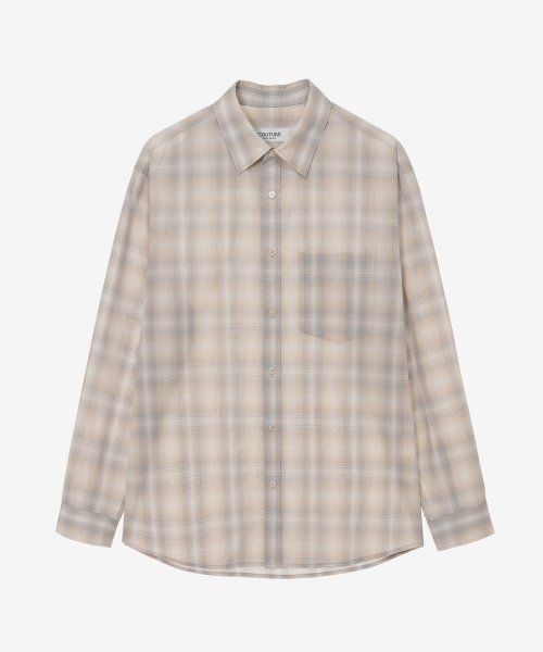 MINDBRIDGE（マインドブリッジ）の「[COUTURE]オンブレチェックオーバーサイズシャツ - 2カラー（シャツ/ブラウス・メンズ・ブルー/ベージュ・95/100/105/110）」の8枚目の写真