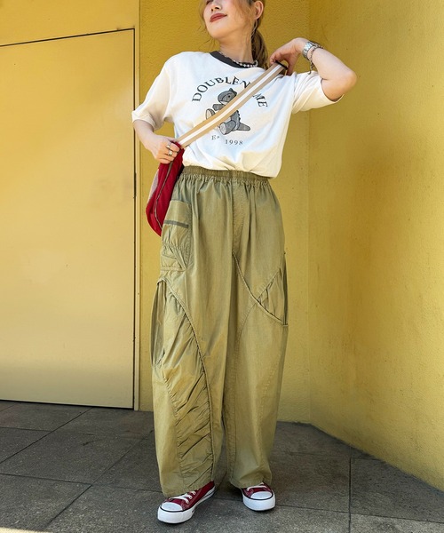 DOUBLE NAME(ダブルネーム)の「シュークリームワークパンツ(その他パンツ・レディース・カーキ/ブラック・FREE)」の3枚目の写真