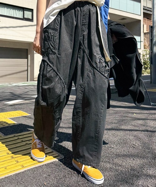 DOUBLE NAME(ダブルネーム)の「シュークリームワークパンツ(その他パンツ・レディース・カーキ/ブラック・FREE)」の11枚目の写真