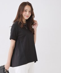 【手洗い可/日本製】バックペプラムデザイン プルオーバー