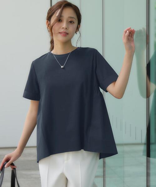 COUP DE CHANCE（クードシャンス）の「【手洗い可／日本製】バックペプラムデザイン プルオーバー（Tシャツ/カットソー・レディース・ホワイト/ネイビー/ワインレッド/ブラック・34/38）」の22枚目の写真