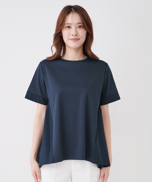 COUP DE CHANCE（クードシャンス）の「【手洗い可／日本製】バックペプラムデザイン プルオーバー（Tシャツ/カットソー・レディース・ホワイト/ネイビー/ワインレッド/ブラック・34/38）」の11枚目の写真