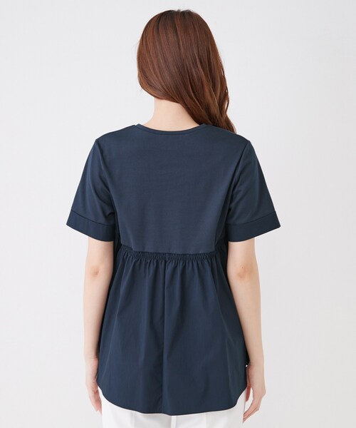 COUP DE CHANCE（クードシャンス）の「【手洗い可／日本製】バックペプラムデザイン プルオーバー（Tシャツ/カットソー・レディース・ホワイト/ネイビー/ワインレッド/ブラック・34/38）」の13枚目の写真