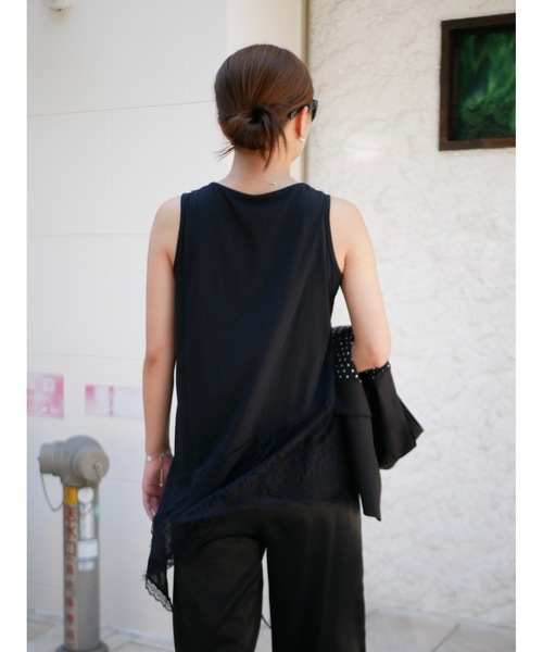 BeBeoD(べベッド)の「レースネックアシンメトリーインナー(Tシャツ/カットソー・レディース・ホワイト/ブラック・フリー)」の10枚目の写真