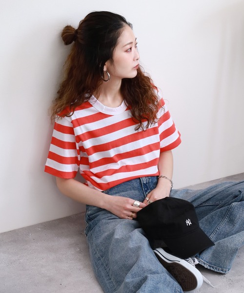 SO(エスオー)の「Tシャツ 半袖(Tシャツ/カットソー・レディース・レッド・FREE)」の2枚目の写真