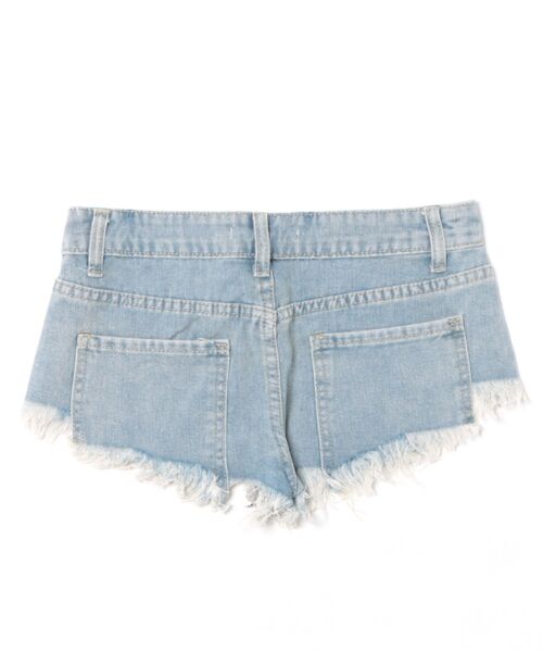 Ritzy(リッツィー)の「フリンジショートデニムパンツ(デニムパンツ・レディース・ブルー・S/M/L)」の10枚目の写真