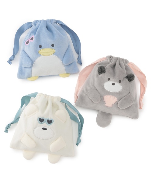 pom ponette junior（ポンポネットジュニア）の「アニマルマルチ巾着（その他小物・キッズ・ホワイト/ライトブルー/ライトグレー・F）」の8枚目の写真