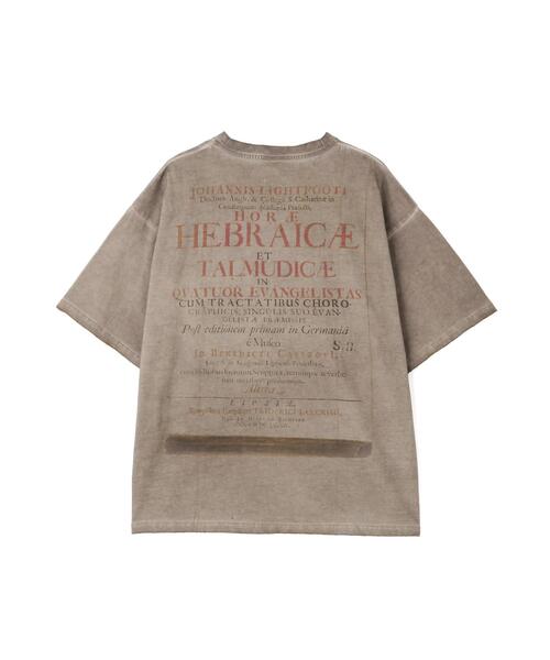 DANKE SCHON（ダンケシェーン）の「DankeSchon/ダンケシェーン/SPRAY BURN S/S TEE BIBLE（Tシャツ/カットソー・レディース・グレー・M/L）」の4枚目の写真