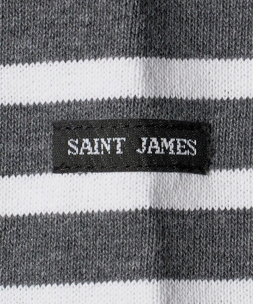 SAINT JAMES(セントジェームス)の「<SAINT JAMES>BORDER OUESSANT LOOSE/ボーダー ルーズ ドロップ Tシャツ(Tシャツ/カットソー・メンズ・ダークグレー/ナチュラル・4/5/6)」の6枚目の写真