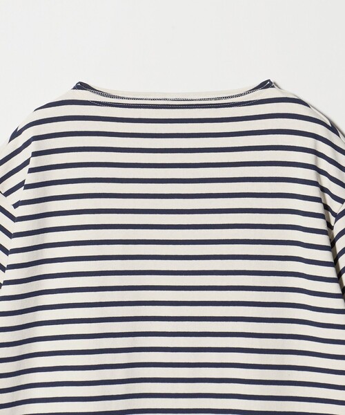 SAINT JAMES(セントジェームス)の「<SAINT JAMES>BORDER OUESSANT LOOSE/ボーダー ルーズ ドロップ Tシャツ(Tシャツ/カットソー・メンズ・ダークグレー/ナチュラル・4/5/6)」の8枚目の写真