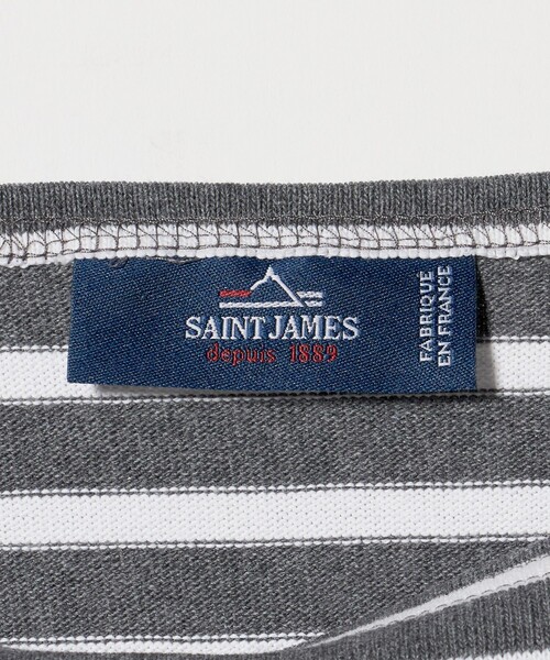 SAINT JAMES(セントジェームス)の「<SAINT JAMES>BORDER OUESSANT LOOSE/ボーダー ルーズ ドロップ Tシャツ(Tシャツ/カットソー・メンズ・ダークグレー/ナチュラル・4/5/6)」の11枚目の写真