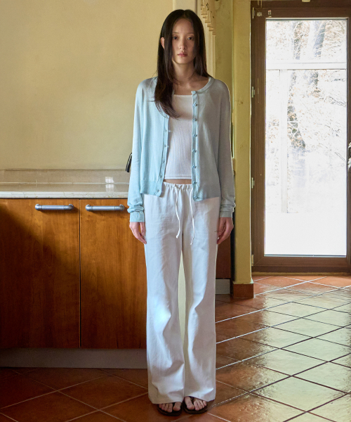 WEDNESDAYOASISFORWOMEN（ウェンズデー オアシス フォー ウーマン）の「ベイリネンカーディガン_SKY BLUE(WC26KN23)（カーディガン/ボレロ・レディース・スカイブルー・OS）」の3枚目の写真