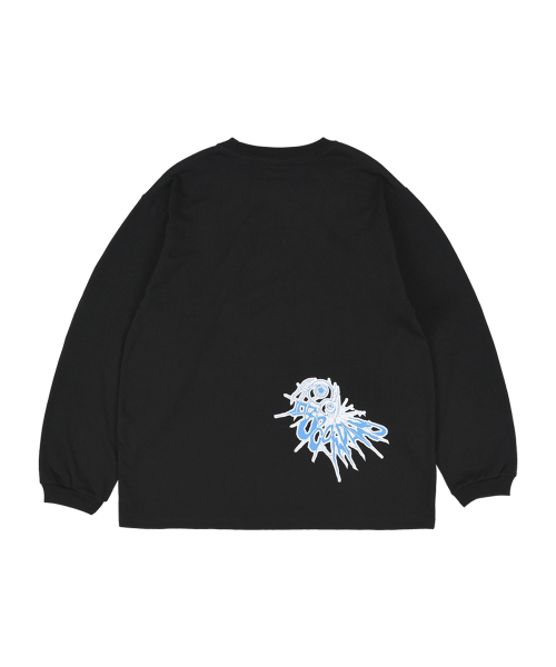 ERSCO（イーアルエスコ）の「ガシロゴスリーブ_ブラック（Tシャツ/カットソー・レディース・その他・2/3/1）」の2枚目の写真