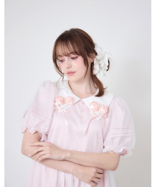 Lolime by mellfy memory(ロリミー バイ メルフィーメモリー)の「bouquet of roses dress(ワンピース・レディース・アイボリー/ピンク・M/LL)」の10枚目の写真