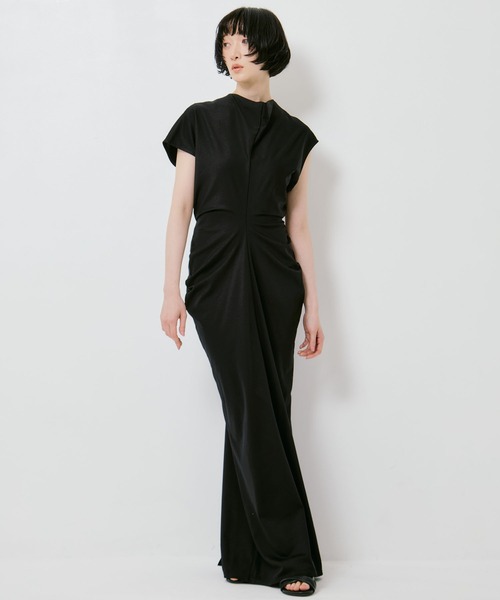 IHNN WHIFFLING DRESS BLACK 36サイズ IHNN/イン】WHIFFLING DRESS/ウィフリングドレス（ドレス）｜IHNN