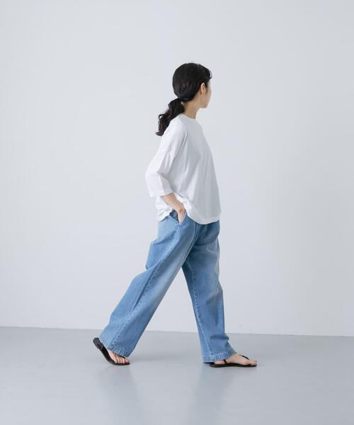 かぐれ(カグレ)の「ワイド6分袖プルオーバー(Tシャツ/カットソー・レディース・スミクロ/グレー系その他/オフホワイト/ブラウン・FREE)」の12枚目の写真
