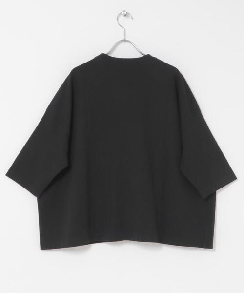 かぐれ(カグレ)の「ワイド6分袖プルオーバー(Tシャツ/カットソー・レディース・スミクロ/グレー系その他/オフホワイト・FREE)」の9枚目の写真