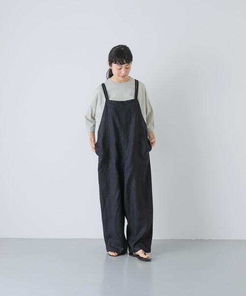 かぐれ(カグレ)の「ワイド6分袖プルオーバー(Tシャツ/カットソー・レディース・スミクロ/グレー系その他/オフホワイト・FREE)」の18枚目の写真