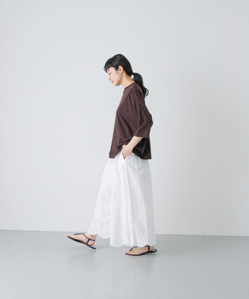 かぐれ(カグレ)の「ワイド6分袖プルオーバー(Tシャツ/カットソー・レディース・スミクロ/グレー系その他/オフホワイト・FREE)」の22枚目の写真