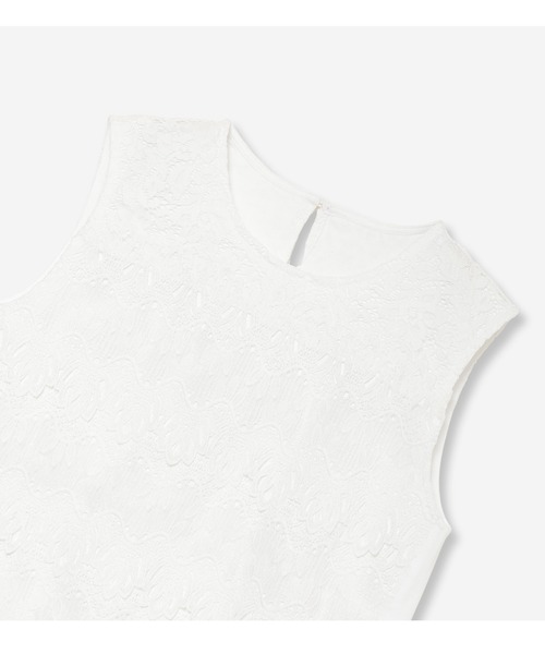R-ISM(リズム)の「【洗える】レースコンビカットソー(Tシャツ/カットソー・レディース・ホワイト・4)」の2枚目の写真