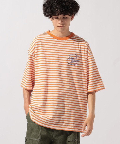 niko and...(ニコアンド)の「ワンポイントボーダーTシャツ(Tシャツ/カットソー・メンズ・その他1/その他2/その他3・MEDIUM/LARGE)」の6枚目の写真