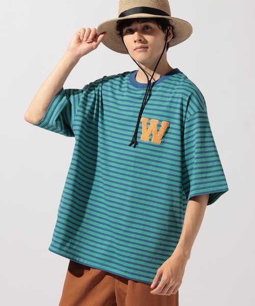 niko and...(ニコアンド)の「ワンポイントボーダーTシャツ(Tシャツ/カットソー・メンズ・その他1/その他2/その他3・MEDIUM/LARGE)」の9枚目の写真