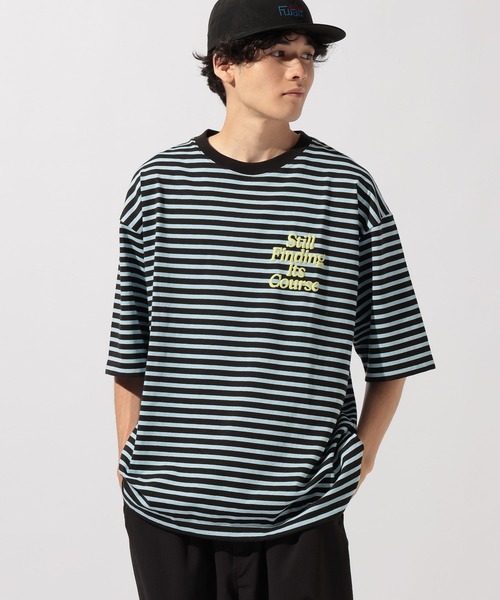 niko and...(ニコアンド)の「ワンポイントボーダーTシャツ(Tシャツ/カットソー・メンズ・その他1/その他2/その他3・MEDIUM/LARGE)」の12枚目の写真