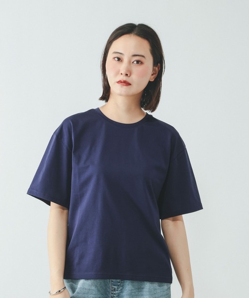 GLOBAL WORK(グローバルワーク)の「Fffit エフィット/フローズンクルーネックT/665858(Tシャツ/カットソー・レディース・ブラック/ネイビー/ホワイト系その他2/チャコールグレー・LARGE/SMALL/X-LARGE/MEDIUM)」の4枚目の写真