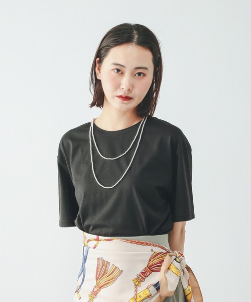 GLOBAL WORK(グローバルワーク)の「Fffit エフィット/フローズンクルーネックT/665858(Tシャツ/カットソー・レディース・ブラック/ネイビー/ホワイト系その他2/チャコールグレー・LARGE/SMALL/X-LARGE/MEDIUM)」の20枚目の写真