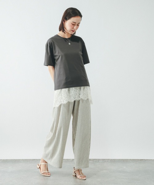 GLOBAL WORK(グローバルワーク)の「Fffit エフィット/フローズンクルーネックT/665858(Tシャツ/カットソー・レディース・ブラック/ネイビー/ホワイト系その他2/チャコールグレー・LARGE/SMALL/X-LARGE/MEDIUM)」の21枚目の写真