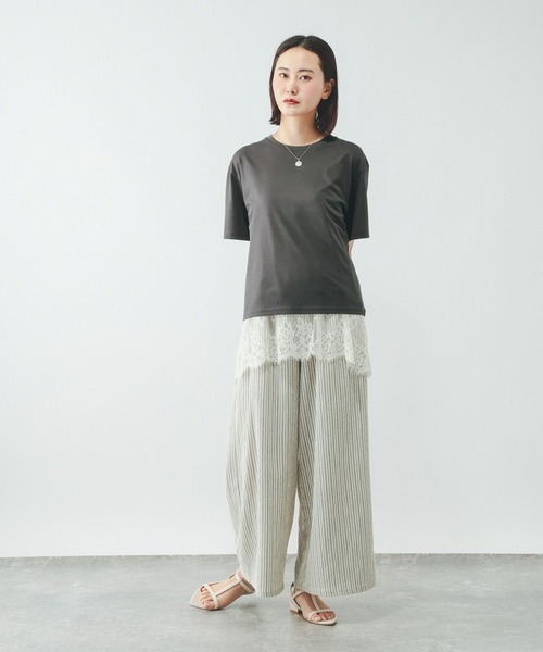 GLOBAL WORK(グローバルワーク)の「Fffit エフィット/フローズンクルーネックT/665858(Tシャツ/カットソー・レディース・ブラック/ネイビー/ホワイト系その他2/チャコールグレー・LARGE/SMALL/X-LARGE/MEDIUM)」の22枚目の写真