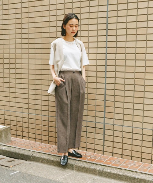 GLOBAL WORK(グローバルワーク)の「Fffit エフィット/フローズンクルーネックT/665858(Tシャツ/カットソー・レディース・ブラック/ネイビー/ホワイト系その他2/チャコールグレー・LARGE/SMALL/X-LARGE/MEDIUM)」の7枚目の写真