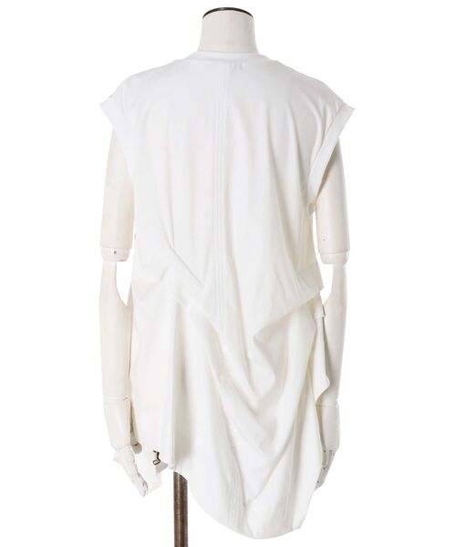 UN3D.（アンスリード）の「TUCK DRAPE SLEEVELESS TOP / タックドレープスリーブレストップ（Tシャツ/カットソー・レディース・ホワイト/ブラック・FREE）」の20枚目の写真