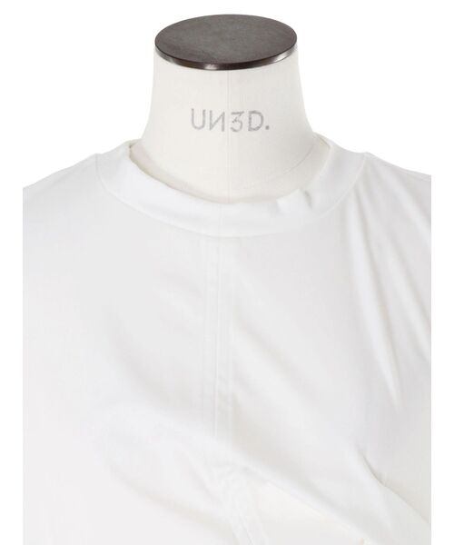 UN3D.（アンスリード）の「TUCK DRAPE SLEEVELESS TOP / タックドレープスリーブレストップ（Tシャツ/カットソー・レディース・ホワイト/ブラック・FREE）」の21枚目の写真