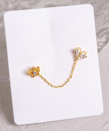 ピアス バタフライ」に該当するゴールド/金色系のファッション通販
