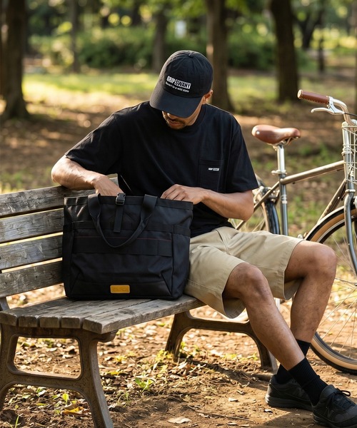 BRIEFING（ブリーフィング）の「【BRW261T33】＜BRIEFING×GRIP SWANY＞ WIDE TOTE（ボストンバッグ・メンズ・ブラック・FREE）」の12枚目の写真