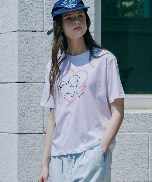 MALOUPE（マロップ）の「5220 パピーグラフィックTシャツ (ホワイト)（Tシャツ/カットソー・レディース・ホワイト・FREE）」の2枚目の写真