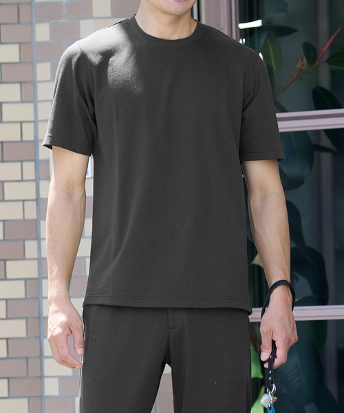 DoCLASSE( ドゥクラッセ)の「リカバリーウェア24365・天竺クルーネック半袖(Tシャツ/カットソー・メンズ・チャコール/ライトブルー/ブラック/グレー/ホワイト/ネイビー/ラベンダー・L/M/S/LL/3L)」の4枚目の写真