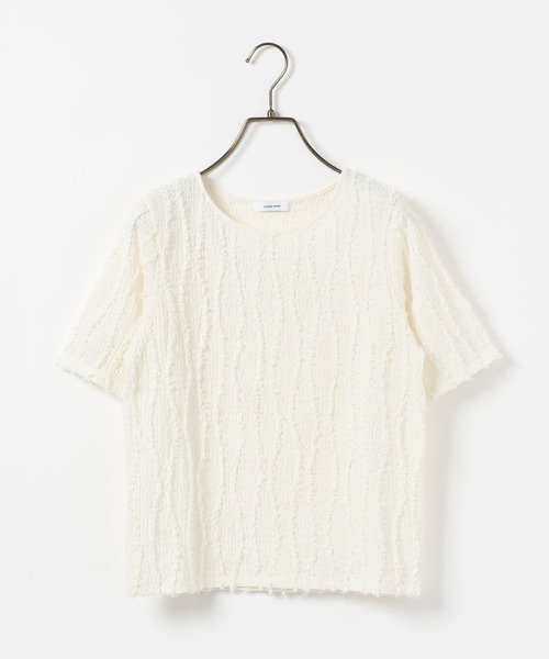 GLOBAL WORK(グローバルワーク)の「ジャガードプルオーバー半袖/661237(Tシャツ/カットソー・レディース・オフホワイト/ダークグレー/ブルー系その他4・LARGE/MEDIUM)」の18枚目の写真