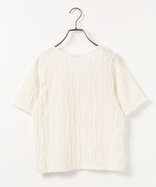 GLOBAL WORK(グローバルワーク)の「ジャガードプルオーバー半袖/661237(Tシャツ/カットソー・レディース・オフホワイト/ダークグレー/ブルー系その他4・LARGE/MEDIUM)」の20枚目の写真
