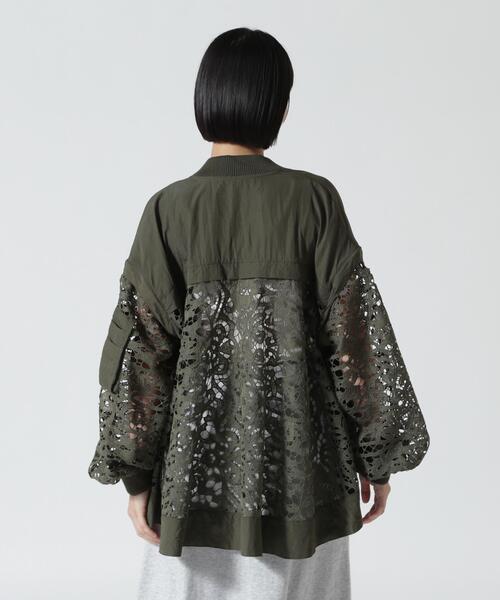 Risley(リズレー)の「Risley(リズレー) 別注レースMA-1(その他アウター・レディース・カーキ/ブラック・F)」の9枚目の写真
