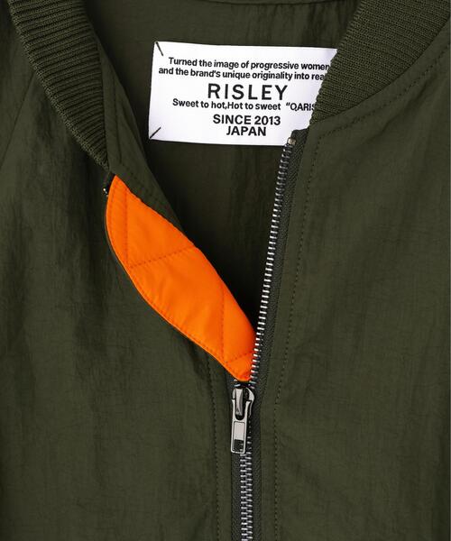 Risley(リズレー)の「Risley(リズレー) 別注レースMA-1(その他アウター・レディース・カーキ/ブラック・F)」の22枚目の写真