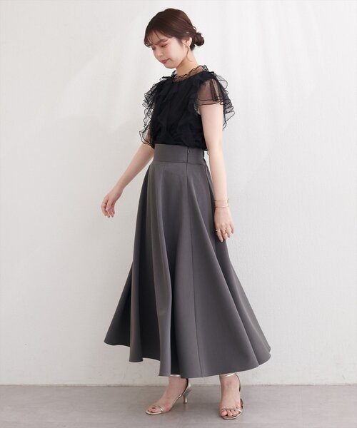 natural couture(ナチュラルクチュール)の「フリルチュールプチハイプルオーバー(ニット/セーター・レディース・サックスブルー/ブラック/アイボリー/モカ・FREE)」の22枚目の写真