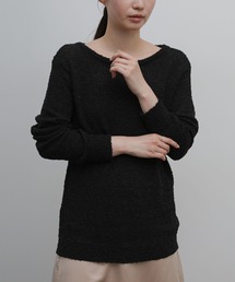 select MOCA Et | 【Et】Tape Yarn Boat Neck Sheer Knit(ニット/セーター)