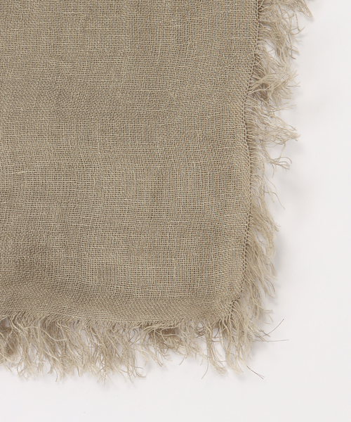Deuxieme Classe(ドゥーズィエムクラス)の「【ASAUCE MELER/アソースメレ】110x210 LINEN STOLE(ストール/ショール・レディース・チャコールグレー/ベージュ・FREE)」の12枚目の写真