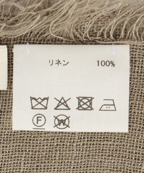 Deuxieme Classe(ドゥーズィエムクラス)の「【ASAUCE MELER/アソースメレ】110x210 LINEN STOLE(ストール/ショール・レディース・チャコールグレー/ベージュ・FREE)」の14枚目の写真