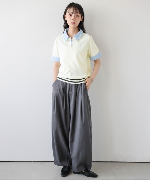 U.S. POLO ASSN.(ユーエスポロアッスン)の「U.S. POLO ASSN. 別注 ロゴ刺繍ポロニット(ポロシャツ・レディース・グレー/ピンク/アイボリー/ネイビー・フリー)」の18枚目の写真