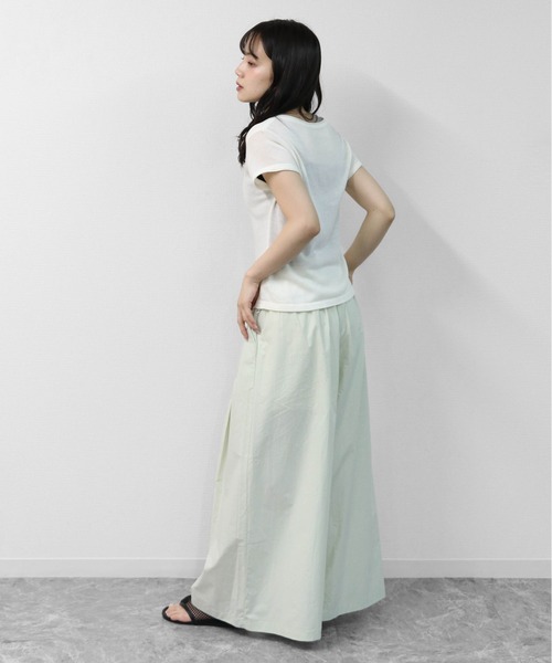 THE CELL.(ザセルドット)の「WEB限定商品 キーネックヘンリー フレンチスリーブニット KEYNECK HENLEY FRENCH SLEEVE KNIT(ニット/セーター・レディース・ピンク/オフホワイト/ブラック・FREE)」の10枚目の写真