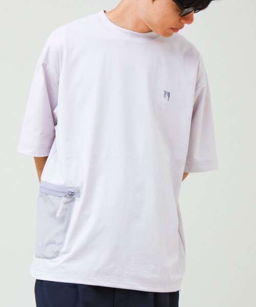 GLOSTER(グロスター)の「【水陸両用/アイスタッチ/UV CUT/吸水速乾】BOY刺繍 アドベンチャーTシャツ(Tシャツ/カットソー・メンズ・ラベンダー/ライトグリーン/ホワイト・S/L/M)」の3枚目の写真